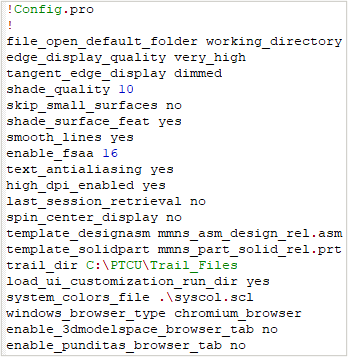 Config.pro Viewed in a Text Editor